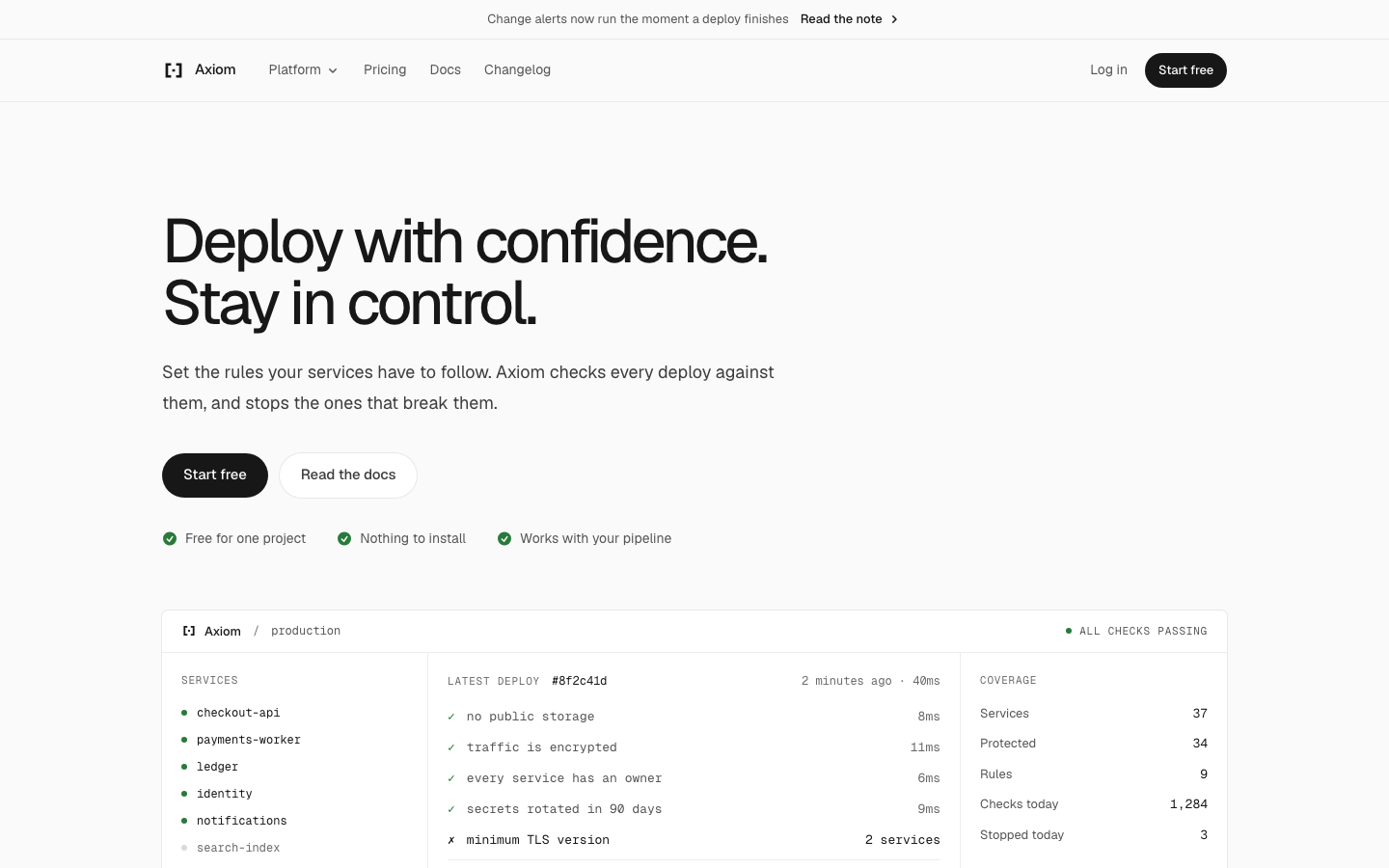Axiom template preview